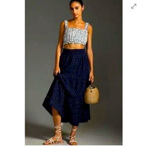 Anthropologie Somerset Eyelet Maxi Skirt NWT